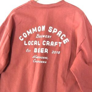 Common Space Brewery Crewneck Sweatshirt Size L Graphic Beer Local Craftwear